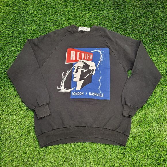 Vintage Nashville Sweatshirt Medium 20x26 Black - Picture 1 of 11